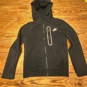 Nike - Sportswear Cotton-Blend Tech Fleece Zip-Up Hoodie - Black